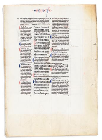 Medieval Manuscript Leaf. Prophecy of Osee [Hosea].